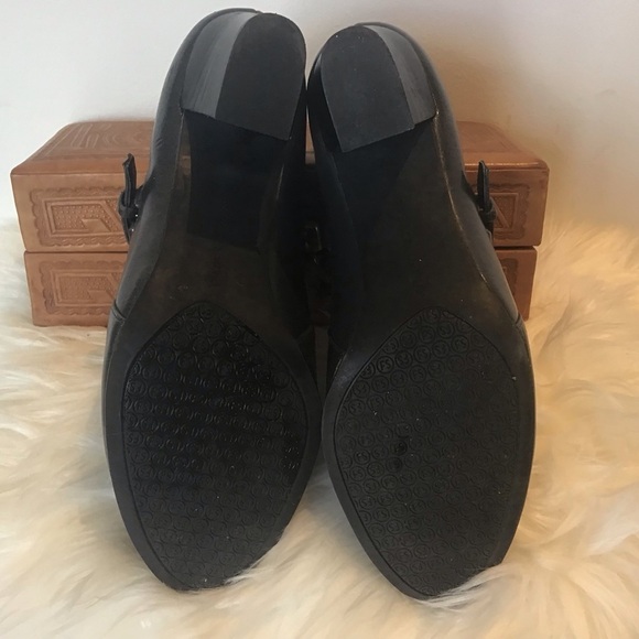 FRANCO Sarto "Ritzy" Gun Metal Gray/Black Pull On Heel Ankle Booties Size 8 - Picture 6 of 10